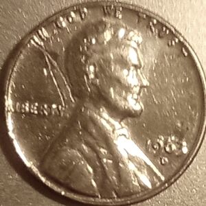 Silver penny 1963 D Rare